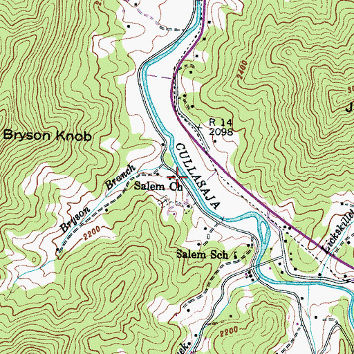 Topographic Map of Salem Church, NC