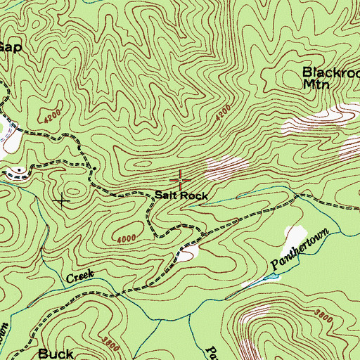 Topographic Map of Salt Rock, NC