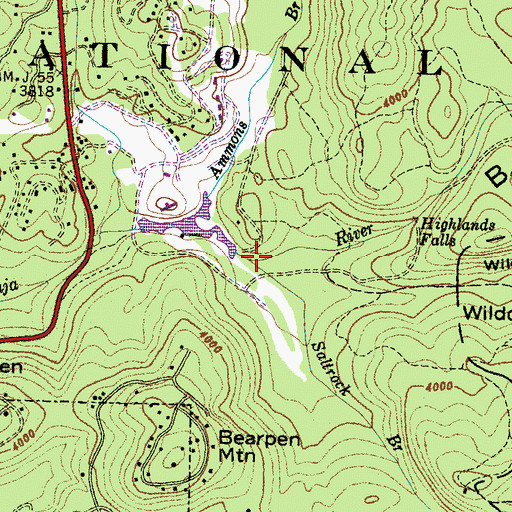 Topographic Map of Saltrock Branch, NC