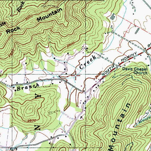 Topographic Map of Sams Branch, NC