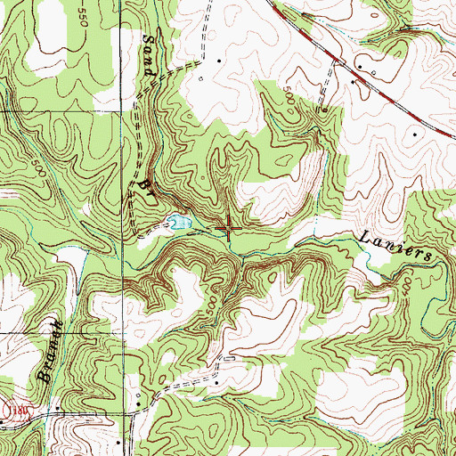 Topographic Map of Sand Branch, NC