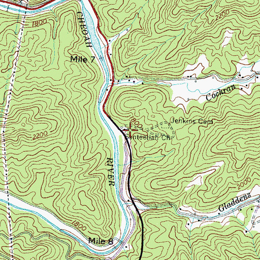 Topographic Map of Santeetlah Church, NC