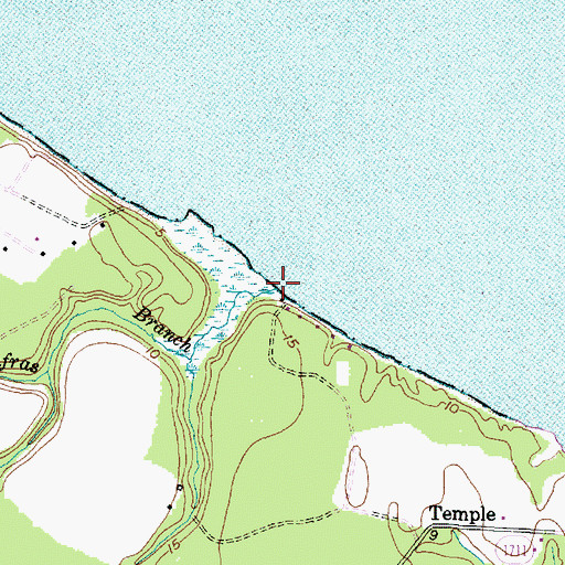 Topographic Map of Sassafras Branch, NC