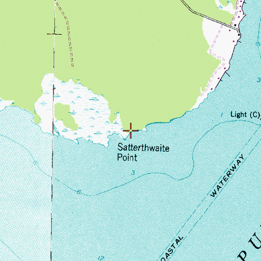 Topographic Map of Satterthwaite Point, NC