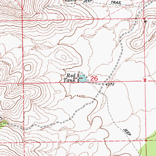 Topographic Map of Red Tank, AZ