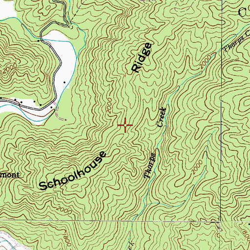 Topographic Map of Schoolhouse Ridge, NC