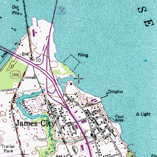 Topographic Map of Scotts Creek, NC