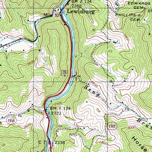 Topographic Map of Seng Branch, NC