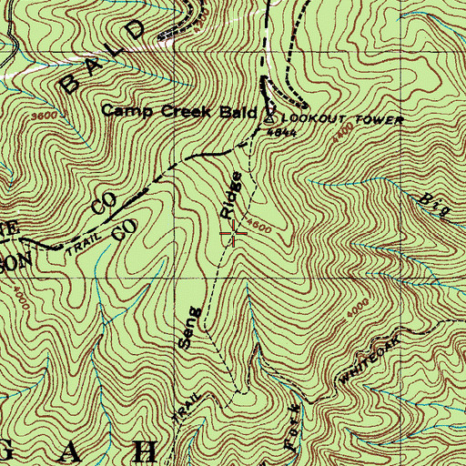 Topographic Map of Seng Ridge, NC