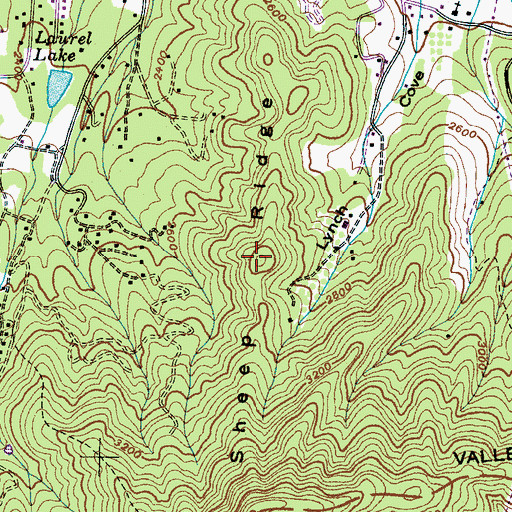Topographic Map of Sheep Ridge, NC
