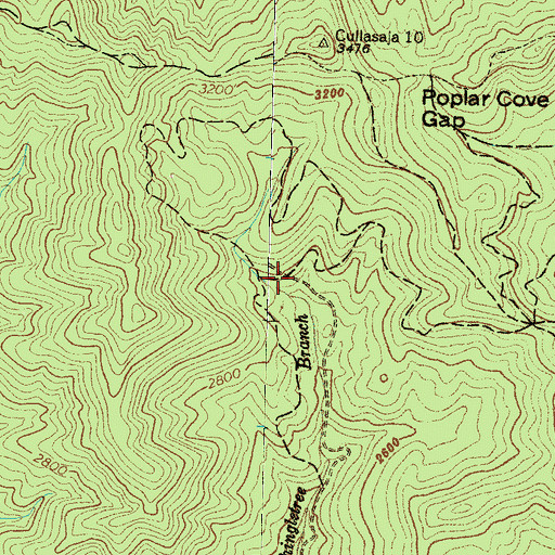 Topographic Map of Shingletree Branch, NC