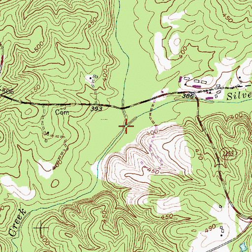 Topographic Map of Silver Creek, NC