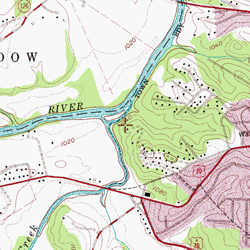 Topographic Map of Silver Creek, NC
