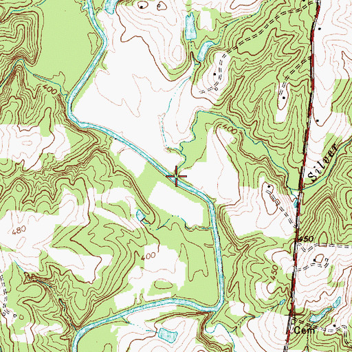 Topographic Map of Silver Run Creek, NC