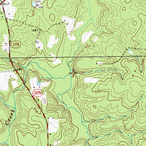 Topographic Map of Sings Creek, NC