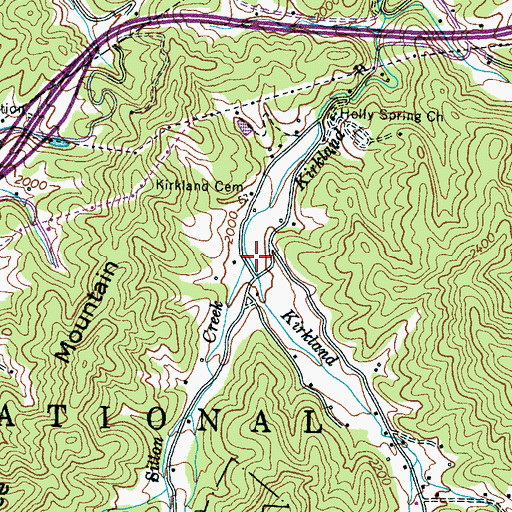 Topographic Map of Sitton Creek, NC
