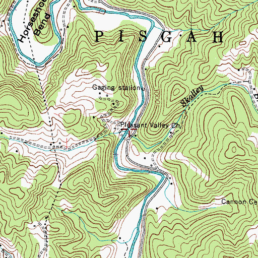 Topographic Map of Skalley Branch, NC