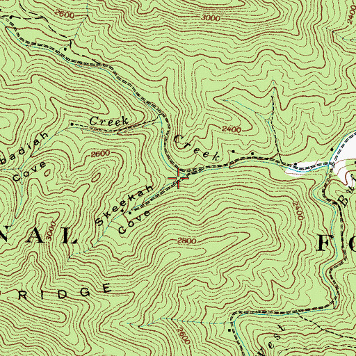 Topographic Map of Skeekah Cove, NC