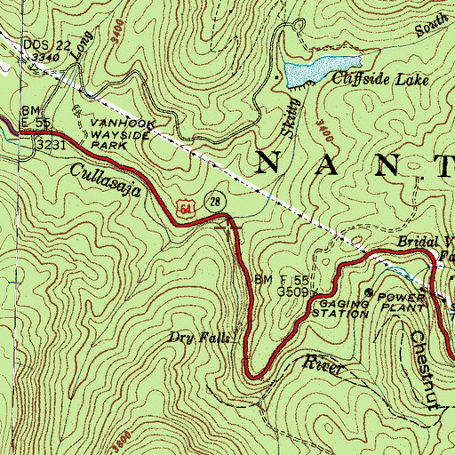 Topographic Map of Skitty Creek, NC