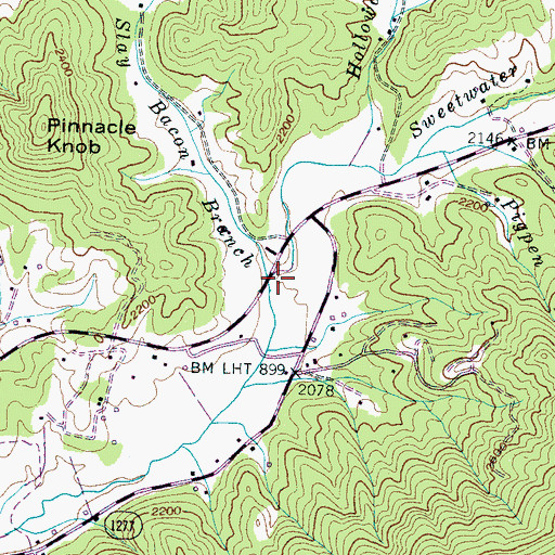 Topographic Map of Slay Bacon Branch, NC