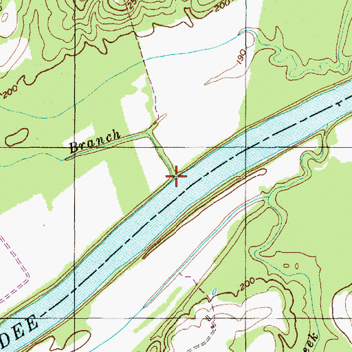 Topographic Map of Slink Branch, NC