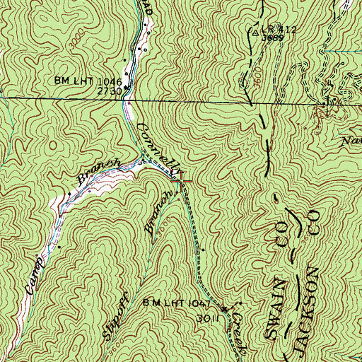 Topographic Map of Slipoff Branch, NC