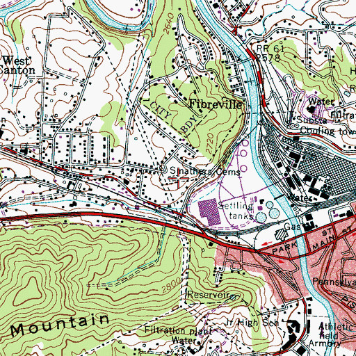 Topographic Map of Smathers Cemeteries, NC