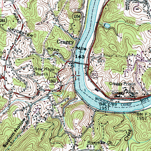 Topographic Map of Sodom Hollow, NC