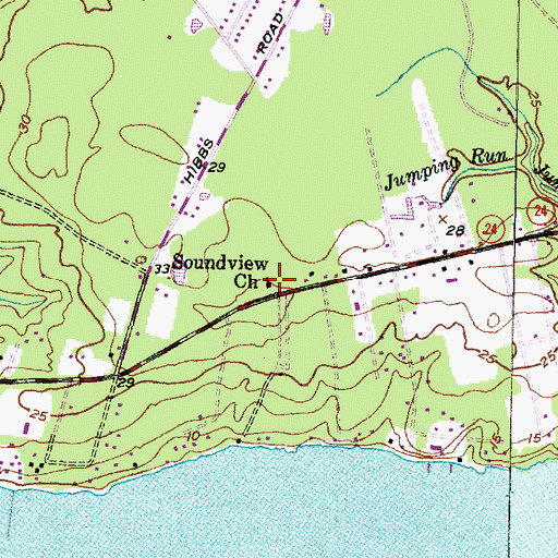 Topographic Map of Soundview Church, NC