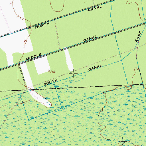 Topographic Map of South Canal, NC