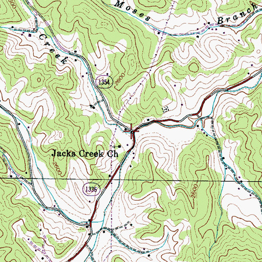 Topographic Map of South Cox Creek, NC
