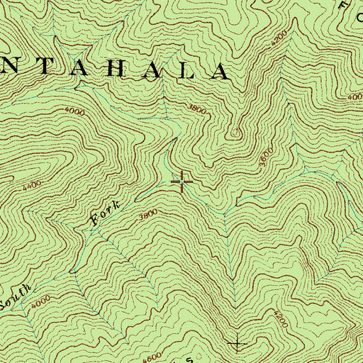 Topographic Map of South Fork Squally Creek, NC