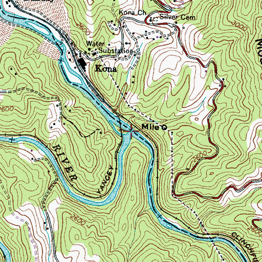 Topographic Map of South Toe River, NC