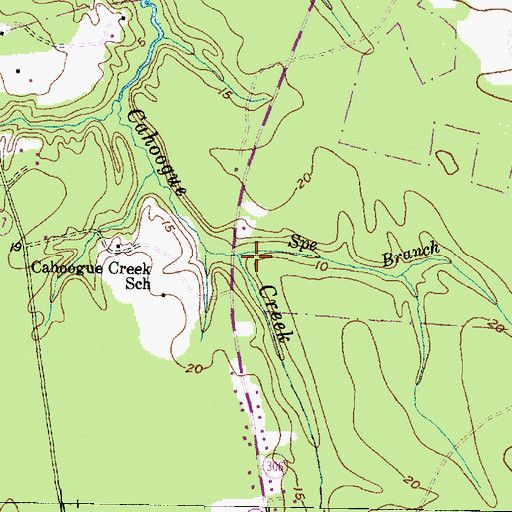 Topographic Map of Spe Branch, NC