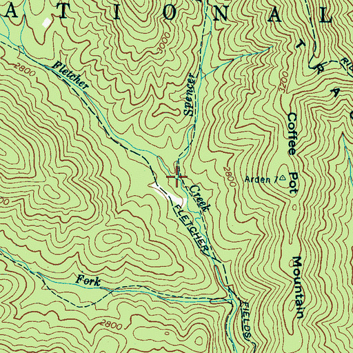 Topographic Map of Spencer Branch, NC