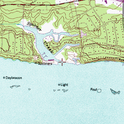 Topographic Map of Spooner Creek, NC