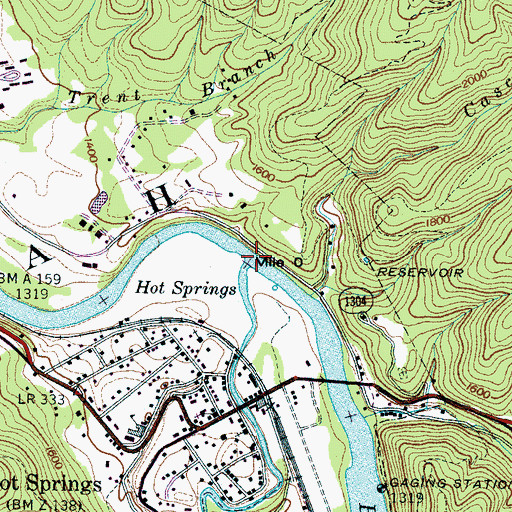 Topographic Map of Spring Creek, NC