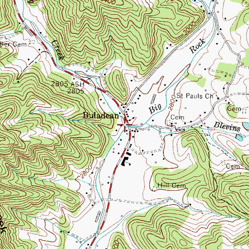 Topographic Map of Spring Creek, NC
