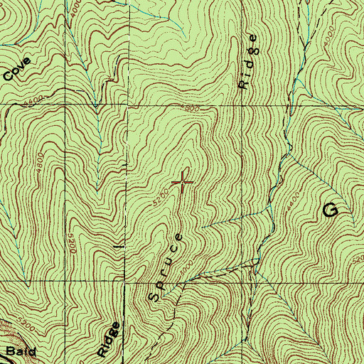 Topographic Map of Spruce Ridge, NC