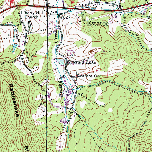 Topographic Map of Stafford Cemetery, NC