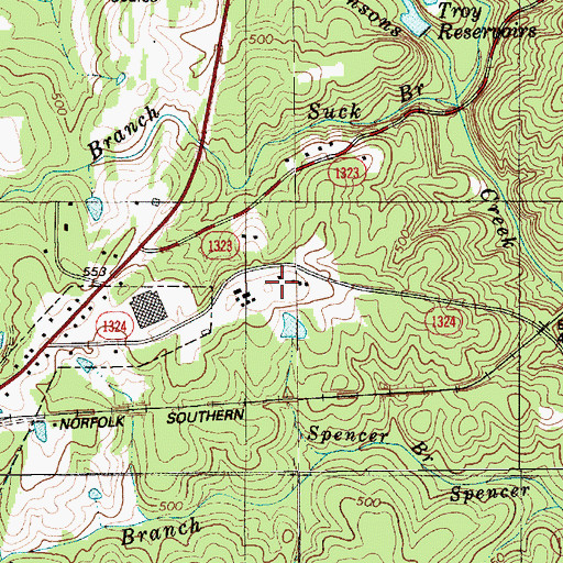 Topographic Map of State Prison Camp 804, NC