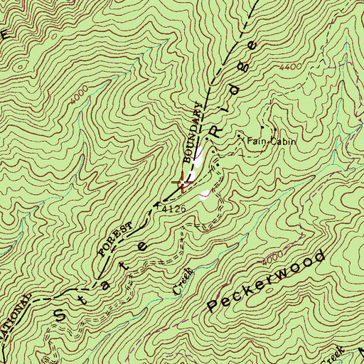 Topographic Map of State Ridge, NC