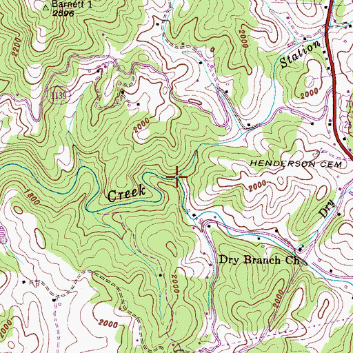 Topographic Map of Station Branch, NC