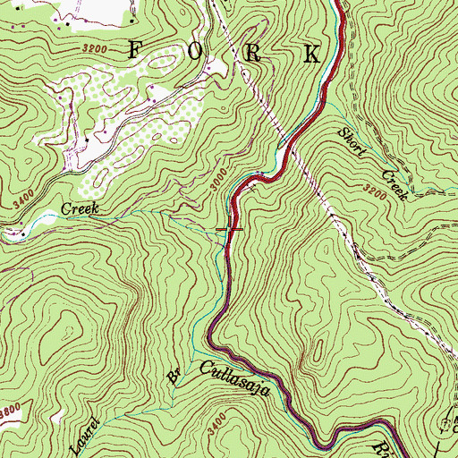 Topographic Map of Stephens Creek, NC