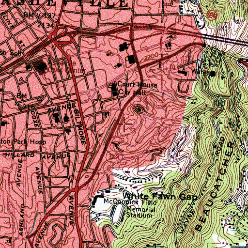 Topographic Map of Stephens Lee High School, NC