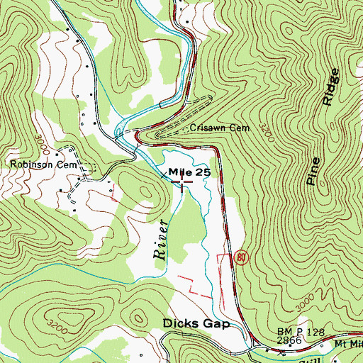 Topographic Map of Still Fork Creek, NC