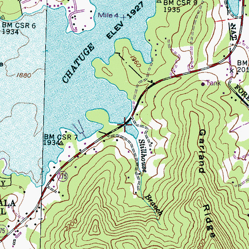 Topographic Map of Stillhouse Branch, NC