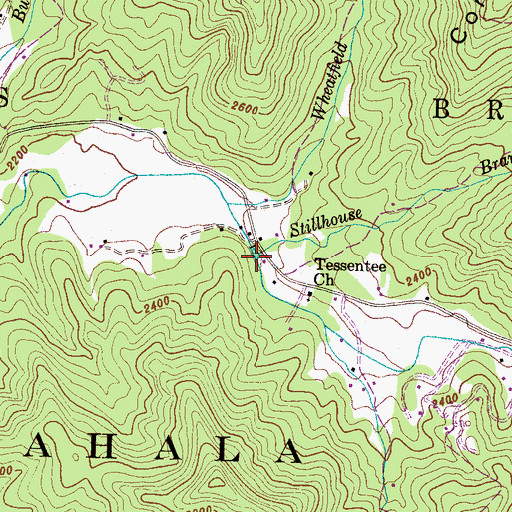 Topographic Map of Stillhouse Branch, NC
