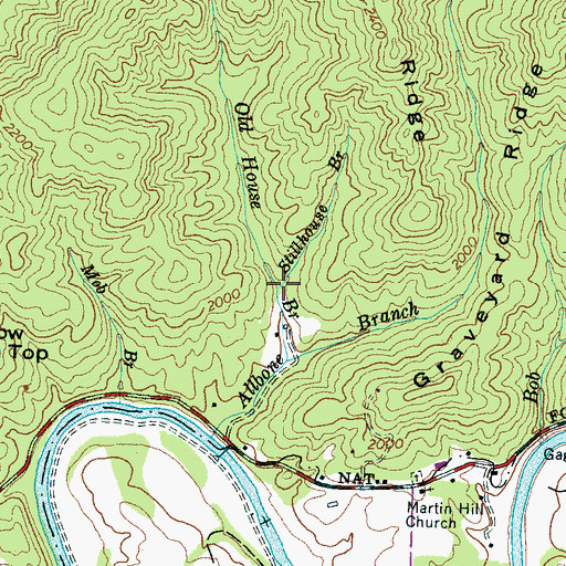 Topographic Map of Stillhouse Branch, NC