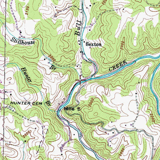 Topographic Map of Stillhouse Branch, NC